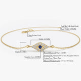 14k Diamond and Sapphire Evil Eye Bracelet Ferkos Fine Jewelry