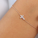 14K Gold Diamond Cross Bracelet Ferkos Fine Jewelry