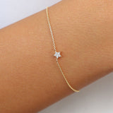 14k Diamond Star Charm Bracelet Ferkos Fine Jewelry