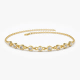 14K Gold Bezel Set Diamond Bracelet 14K Gold Ferkos Fine Jewelry