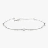 14k Diamond by The Yard Solitaire Bracelet 14K White Gold Ferkos Fine Jewelry