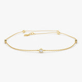 14k Diamond by The Yard Solitaire Bracelet 14K Gold Ferkos Fine Jewelry