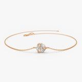 14K Gold Marquise Diamond Cluster Bracelet 14K Rose Gold Ferkos Fine Jewelry