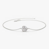 14K Gold Marquise Diamond Cluster Bracelet 14K White Gold Ferkos Fine Jewelry