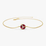 14K Gold Marquise Ruby Cluster Bracelet 14K Gold Ferkos Fine Jewelry