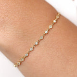 14K Art Deco Diamond Milgrain Bracelet Ferkos Fine Jewelry