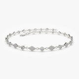 14K Art Deco Diamond Milgrain Bracelet 14K White Gold Ferkos Fine Jewelry