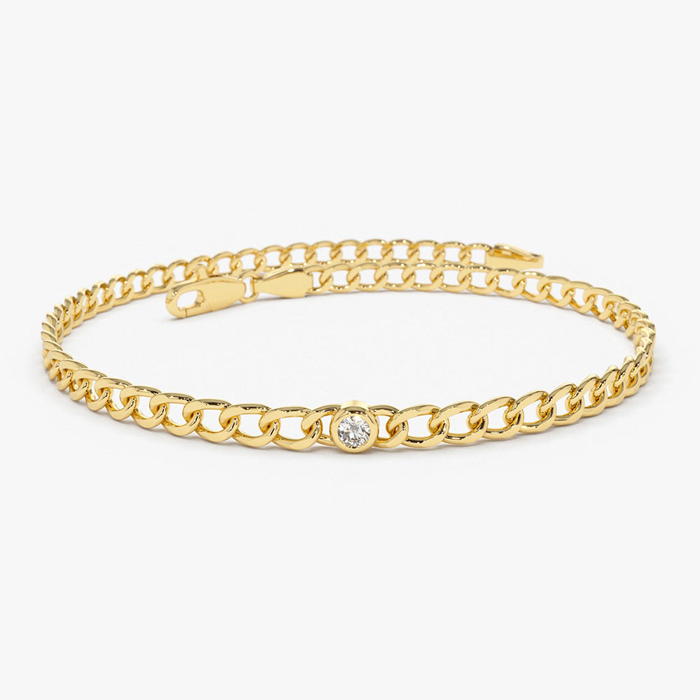 14k gold bracelet with diamonds Clearance