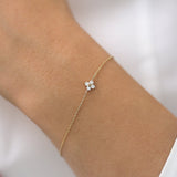14K Gold Diamond Clover Bracelet Ferkos Fine Jewelry