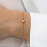 14K Gold Diamond Clover Bracelet Ferkos Fine Jewelry