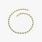 14k Bezel Set Emerald Tennis Bracelet Ferkos Fine Jewelry