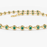 14k Bezel Set Emerald Tennis Bracelet Ferkos Fine Jewelry