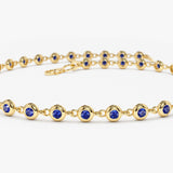 14k Bezel Set Sapphire Tennis Bracelet Ferkos Fine Jewelry