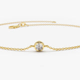 14K Gold 5 Stone 0.50ctw Diamond by The Yard Solitaire Bracelet  Ferkos Fine Jewelry