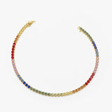 14k Prong Setting Diamond and Multi-Color Sapphire Tennis Bracelet Ferkos Fine Jewelry