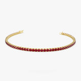 14k Prong Setting Ruby Tennis Bracelet 14K Gold Ferkos Fine Jewelry