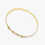 14K 5MM Sliding Diamond Initials Bangle Ferkos Fine Jewelry