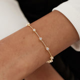 14k Bar and Diamond Infinity Bracelet 0.85 ctw Ferkos Fine Jewelry