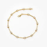 14k Bar and Diamond Infinity Bracelet 0.85 ctw Ferkos Fine Jewelry