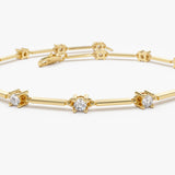 14k Bar and Diamond Infinity Bracelet 0.85 ctw  Ferkos Fine Jewelry