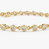14k Bezel Setting Diamond Tennis Bracelet  Ferkos Fine Jewelry