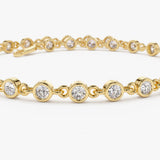 14k Bezel Setting Diamond Tennis Bracelet Ferkos Fine Jewelry