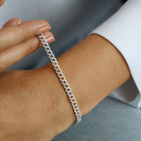 14k 4.8MM Diamond Cuban Link Bracelet Ferkos Fine Jewelry