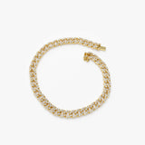 14k 4.8MM Diamond Cuban Link Bracelet Ferkos Fine Jewelry