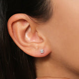14k Mini Illusion Setting Baguette Studs Ferkos Fine Jewelry