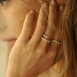 14K Solid Gold Cross Over Mix Diamond Ring Ferkos Fine Jewelry