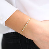 14K Gold Bezel Set Diamond Bracelet  Ferkos Fine Jewelry