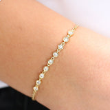 14K Gold Bezel Set Diamond Bracelet Ferkos Fine Jewelry