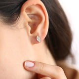 14K Gold Evil Eye Diamond Studs Ferkos Fine Jewelry