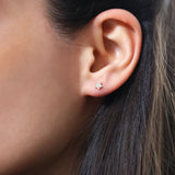 14K Gold Tiny Diamond Star Studs Ferkos Fine Jewelry