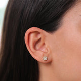 14k Floral Design Diamond Studs Ferkos Fine Jewelry