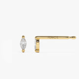 14k Mini Marquise Diamond Studs  Ferkos Fine Jewelry