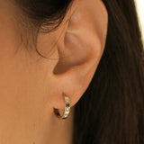 14k Starsetting Minimal Diamond Hoops Ferkos Fine Jewelry