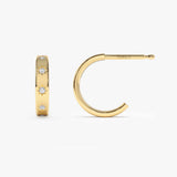 14k Starsetting Minimal Diamond Hoops Ferkos Fine Jewelry