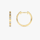 14k Dainty Diamond Hoop Earrings Ferkos Fine Jewelry