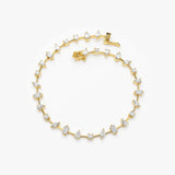 14k Gold Multi-Shape Slant Diamond Bracelet  Ferkos Fine Jewelry