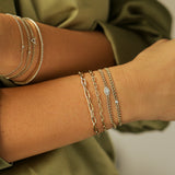 14k Gold Curb Link Marquise Diamond Illusion Setting Bracelet Ferkos Fine Jewelry