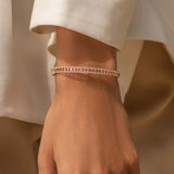 14K Baguette & Round Diamond Bangle Bracelet Ferkos Fine Jewelry