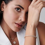 14K Baguette & Round Diamond Bangle Bracelet Ferkos Fine Jewelry