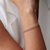 14K Baguette & Round Diamond Bangle Bracelet Ferkos Fine Jewelry