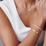 14k Half Eternity Baguette and Round Diamond Bangle Ferkos Fine Jewelry