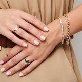 14k Bezel Setting 5.75 ctw Emerald Cut Diamond Tennis Bracelet  Ferkos Fine Jewelry