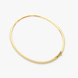 14k Stacking Micro Pave Diamond Bangle 0.90 ctw Ferkos Fine Jewelry