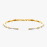14k Cuff Diamond Bangle Bracelet 0.50 ctw 14K Gold Ferkos Fine Jewelry