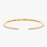 14k Cuff Diamond Bangle Bracelet 0.50 ctw 14K Gold Ferkos Fine Jewelry