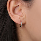 14K Gold Mini Baguette Huggie Earrings Ferkos Fine Jewelry